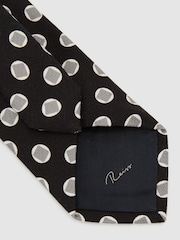 Reiss Lelio Silk Geometric Square Medallion-Print Tie - 5의 이미지 4