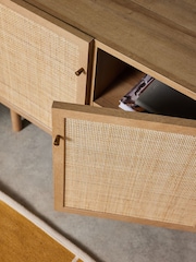 MADE.COM Oak Effect Pavia Rattan Large Sideboard - Image 3 of 8