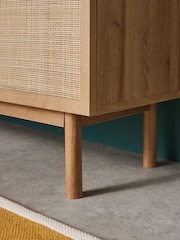 MADE.COM Oak Effect Pavia Rattan Large Sideboard - Image 5 of 8