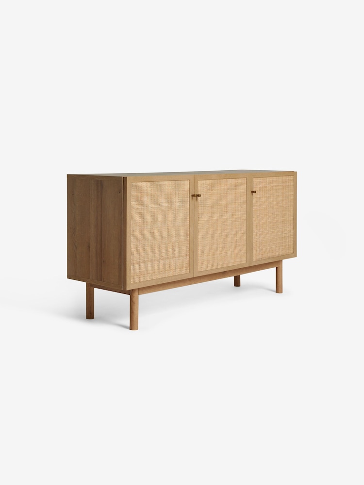 MADE.COM Oak Effect Pavia Rattan Large Sideboard - Image 8 of 8