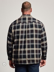 Қоңыр - BadRhino Big & Tall Brushed Check Ұзын жеңді көйлек - 6суретінің 3 суреті