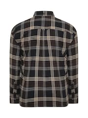 Қоңыр - BadRhino Big & Tall Brushed Check Ұзын жеңді көйлек - 6суретінің 6 суреті
