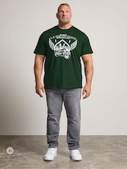 BadRhino Big & Tall Green Motorcycle Flames T-Shirt - Image 2 of 6