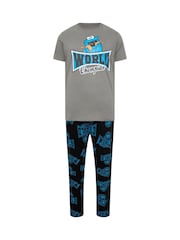 BadRhino Big & Tall Blue Cookie Monster Pyjamas Set - Image 5 of 6