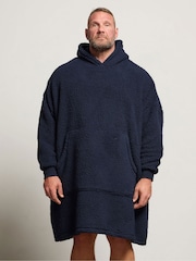 BadRhino Big & Tall Blue Super Soft Blanket Hoodie - Image 1 of 4