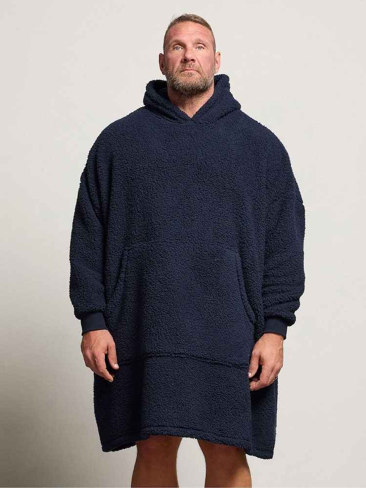 BadRhino Big & Tall Blue Super Soft Blanket Hoodie - Image 1 of 4 BadRhino Big & Tall Blue Super Soft Blanket Hoodie - Image 1 of 4