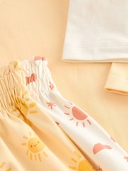 Cream/ rumena - Kratke pižame 2 paket (3-16let) - Slika 9 iz 9