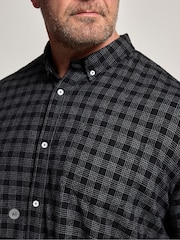 Қара - BadRhino Big & Tall Brushed Check Ұзын жеңді көйлек - 6суретінің 4 суреті