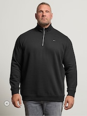 BadRhino Big & Tall Black Half Zip Sweatshirt - Image 1 of 4