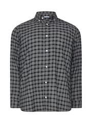 BadRhino Big & Tall Black Long Brushed Check Long Sleeve Shirt - Image 5 of 6