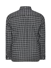 BadRhino Big & Tall Black Long Brushed Check Long Sleeve Shirt - Image 6 of 6
