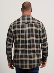 BadRhino Big & Tall Brown Long Brushed Check Long Sleeve Shirt - Image 3 of 6