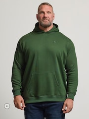Donkergroen - BadRhino Big & Tall hoodie met voorzak - Afbeelding 1 van 6