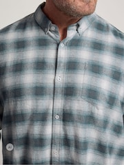 Көк - BadRhino Big & Tall Brushed Check Ұзын жеңді көйлек - 6суретінің 4 суреті