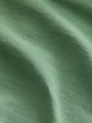Dark Green Raw Hem Detail Washed Crew Neck Sweatshirt - Image 6 of 6