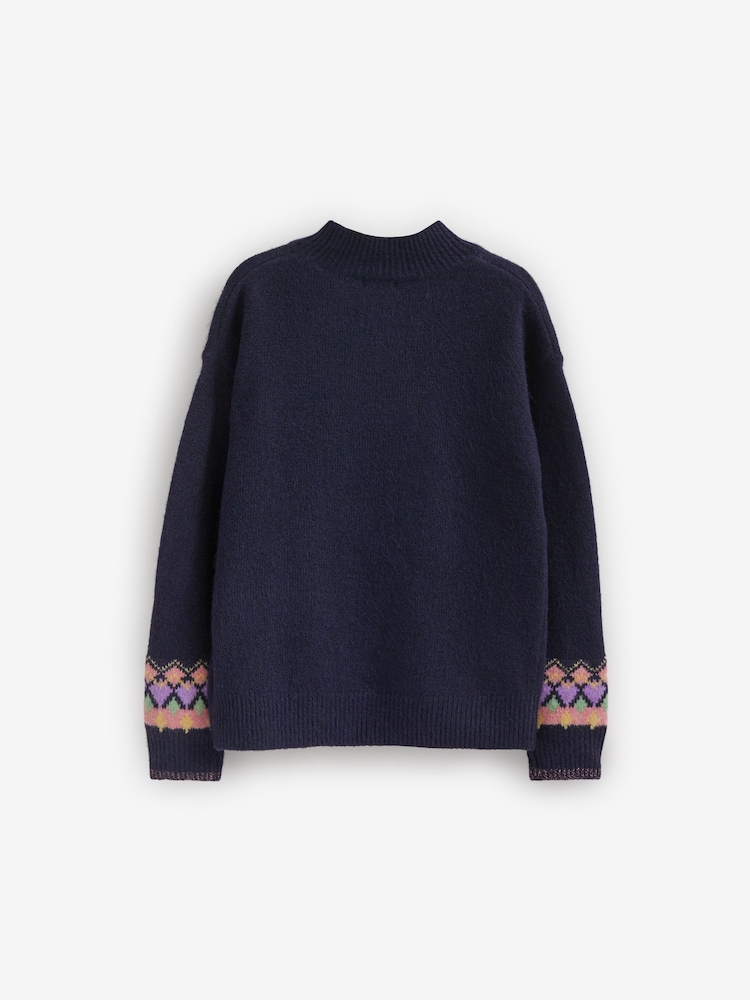 Navy Blue Christmas Tree Matching Family Older Girls Jumper (3-16yrs) - Image 5 of 5