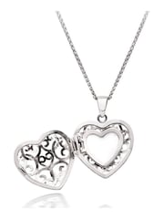 Beaverbrooks Sterling Silver Heart Locket Pendant - Image 1 of 5