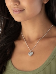 Beaverbrooks Sterling Silver Heart Locket Pendant - Image 4 of 5