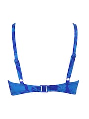 Pour Moi Blue Tropical Maui Underwired Non Padded Wrap Bikini Top - Image 6 of 6