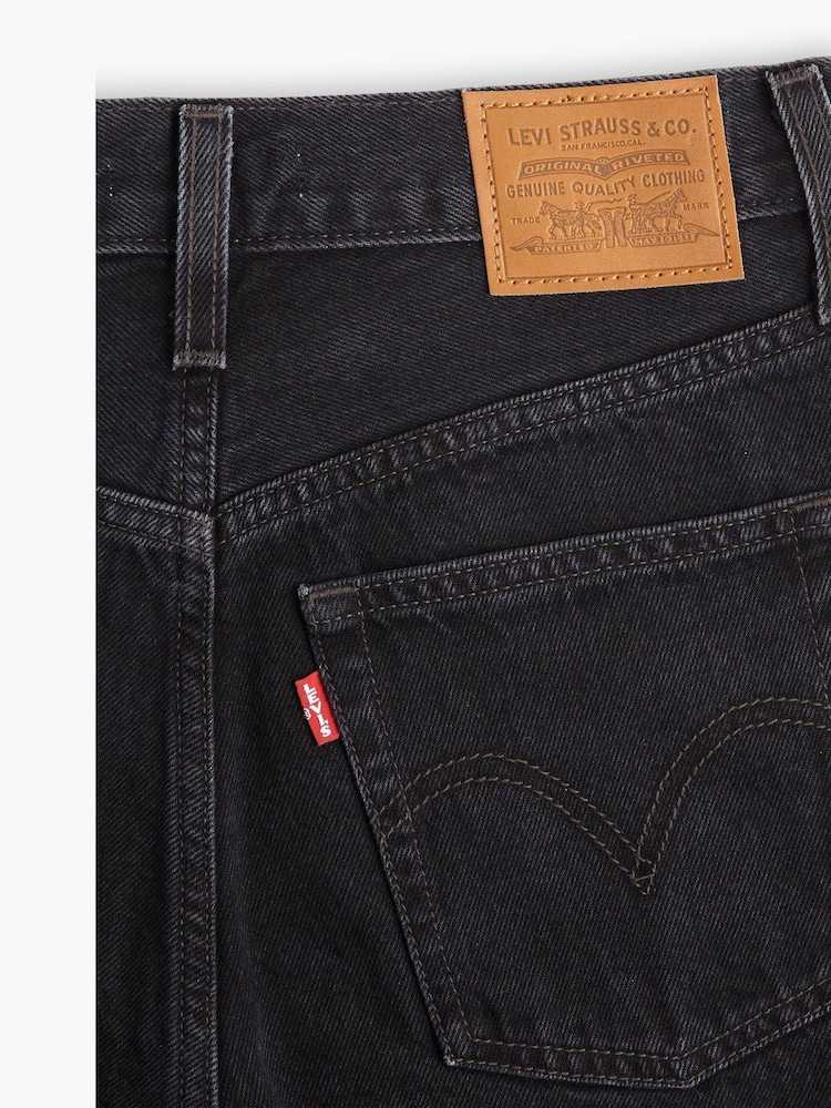 Levi's® Black Ribcage Wide Leg 100% Cotton Jeans - Image 8 of 9