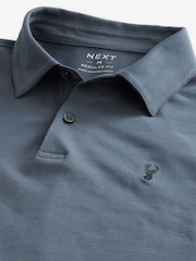 Navy/Light Neutral/Pink/Sage Green/Blue Regular Fit Short Sleeve Jersey Polo Shirts 5 Pack - Image 11 of 12