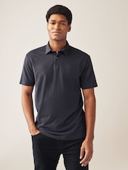 Navy/Light Neutral/Pink/Sage Green/Blue Regular Fit Short Sleeve Jersey Polo Shirts 5 Pack - Image 2 of 12
