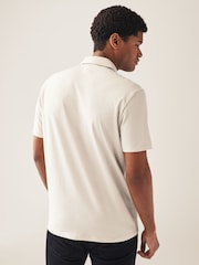 Navy/Light Neutral/Pink/Sage Green/Blue Regular Fit Short Sleeve Jersey Polo Shirts 5 Pack - Image 7 of 12