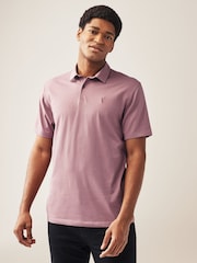 Navy/Light Neutral/Pink/Sage Green/Blue Regular Fit Short Sleeve Jersey Polo Shirts 5 Pack - Image 9 of 12