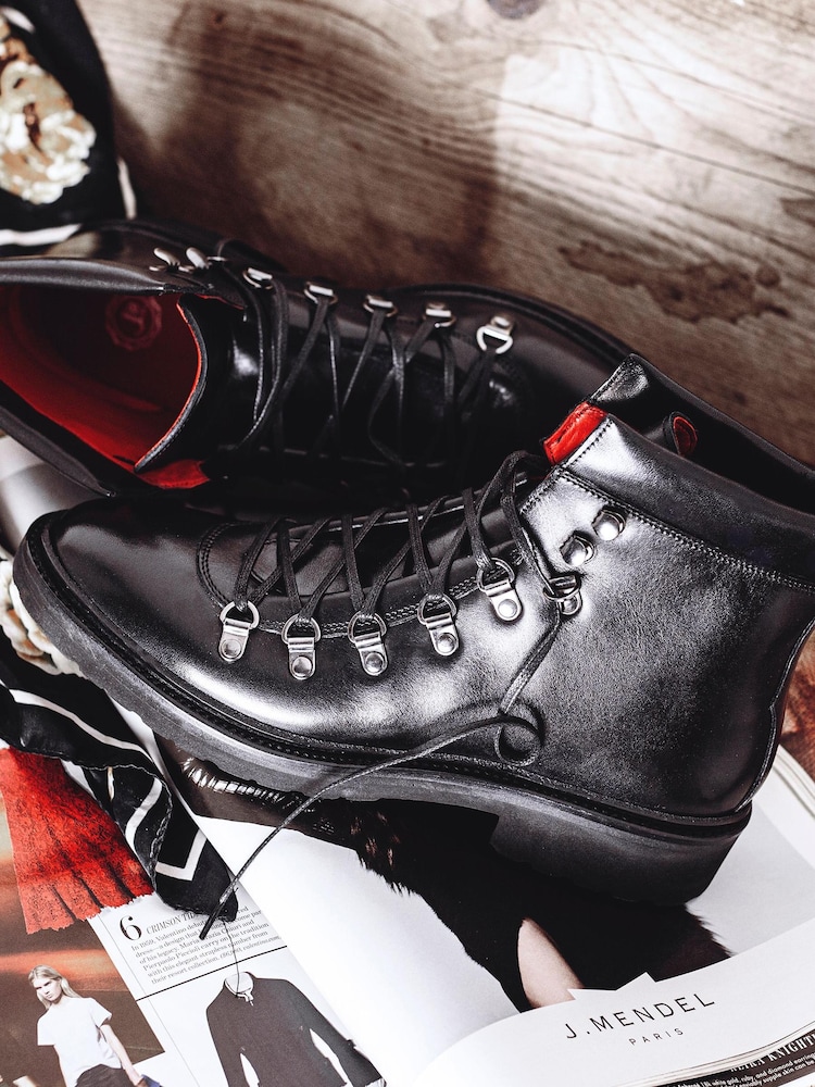 Jones Bootmaker Damen Klara Rahmengenähte Wanderstiefel aus Leder, Schwarz - Bild 6 von 6