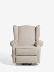 Chunky Weave Mid Natural Riser Recliner Sherlock Highback Armchair - Image 8 of 14