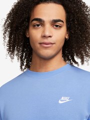 Nike Light Blue Club Crew Sweatshirt - Image 3 of 4