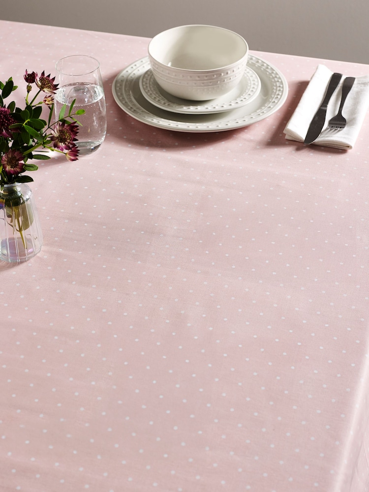 Pink Wipe Clean Table Cloth - Image 1 of 2