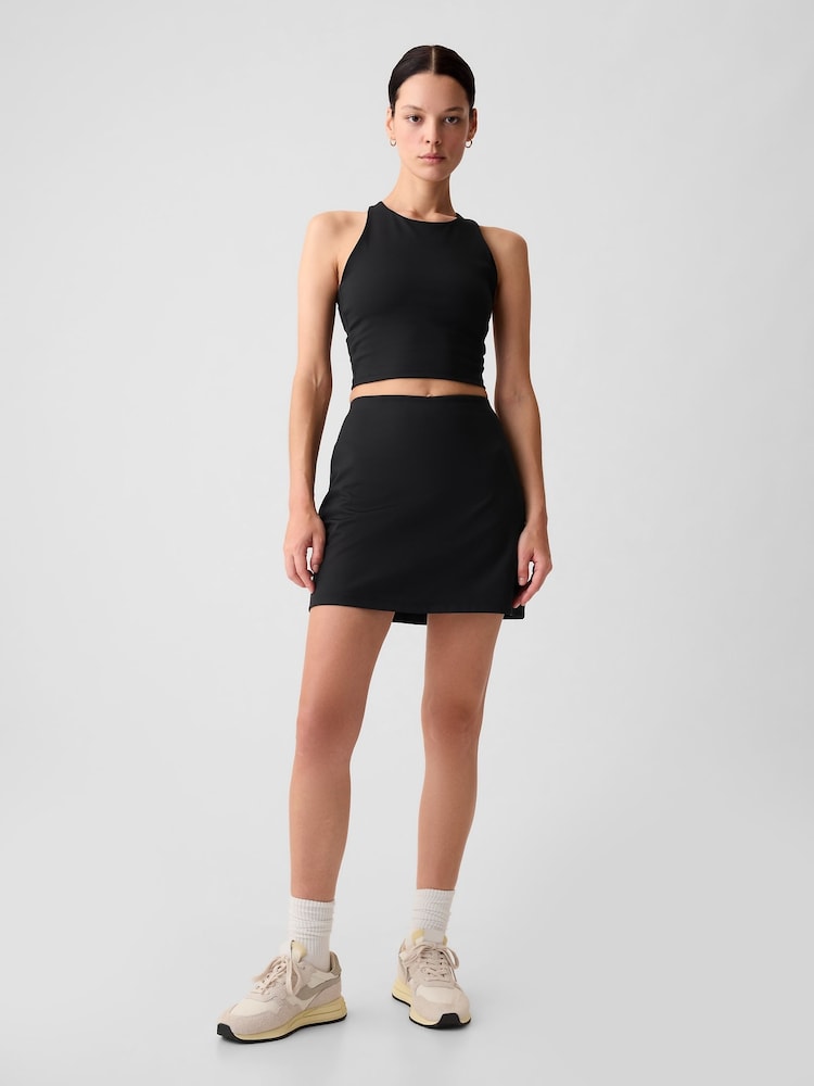 Gap Black Cropped Sports Bra Tank Top - Image 1 of 5