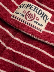 Superdry Red Athletic Essentials Fold Over Towelling Shorts - Image 7 of 7