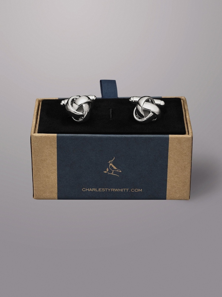 Charles Tyrwhitt Grey Knot Cufflinks - Image 1 of 2