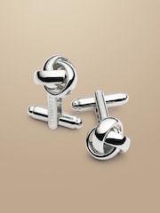 Charles Tyrwhitt Grey Knot Cufflinks - Image 2 of 2