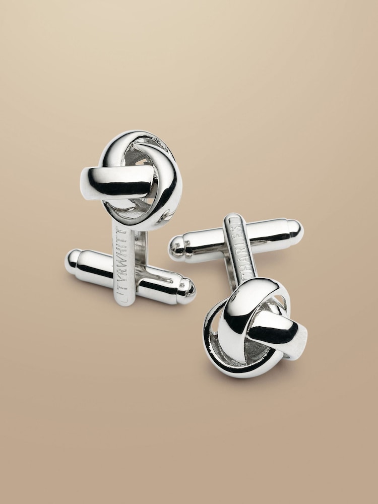 Charles Tyrwhitt Grey Knot Cufflinks - Image 2 of 2