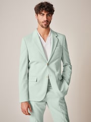 Metino zelena - Skinny Fit Motionflex Raztegljivo moška obleka kot je; suknjič - Slika 1 iz 12