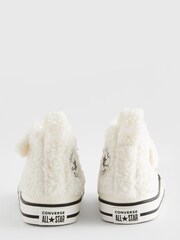 Converse Cream All Star 1V Borg Teddy High Top Trainers - Image 4 of 9