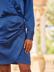 Rochie petrecută Sosandar Satin Mânecă lungă - Imaginea 5 din 5