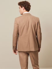 Marl Taupe Slim Fit Motionflex Stretch Suit Jacket - Image 3 of 8