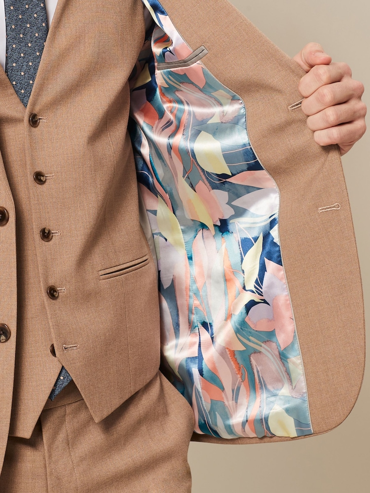 Marne taupe - Slim Fit (Slim Fit) - Veste de costume stretch Motionflex - Image 4 of 8
