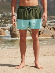Green/Blue 50/50 Swim Shorts - Image 2 of 12