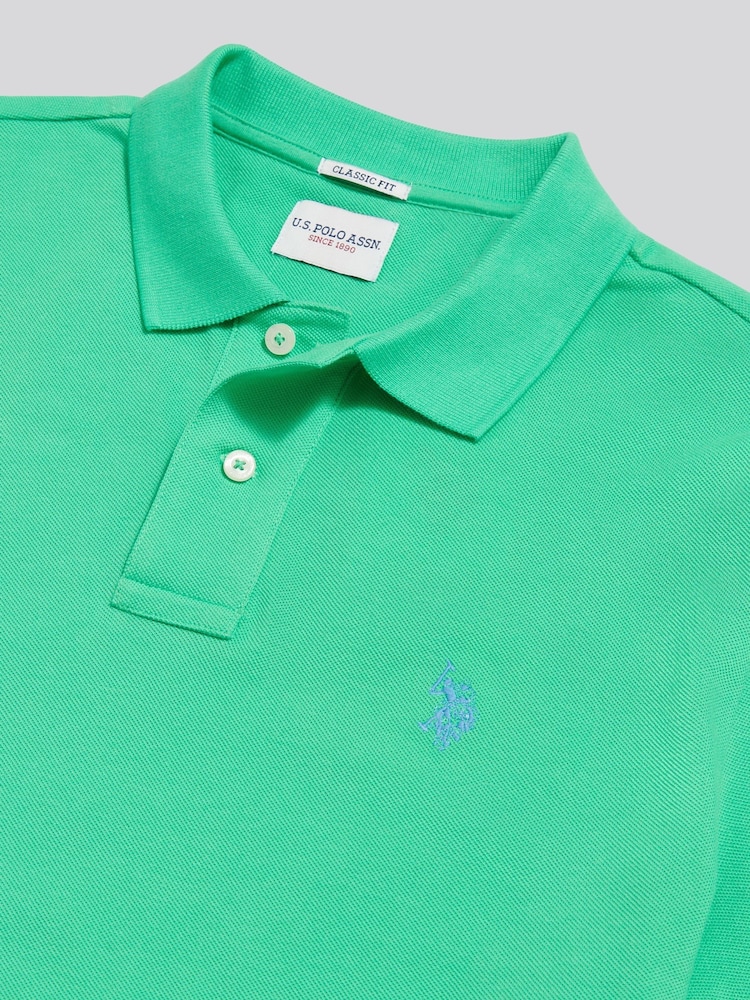 Jade Grün - U.S. Polo Assn. Double Horsemen Polo-Shirt - Bild 6 von 6