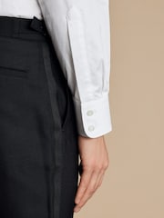 Charles Tyrwhitt White Luxury Twill Slim Fit Shirt - Image 3 of 5