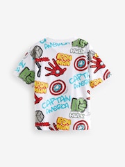 White Short Sleeve Marvel 100% Cotton T-Shirt (9mths-8yrs) - Image 2 of 3