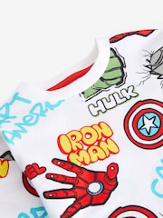 White Short Sleeve Marvel 100% Cotton T-Shirt (9mths-8yrs) - Image 3 of 3