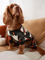 Black Pet Halloween Glow In The Dark Cotton Pyjamas - Image 1 of 3