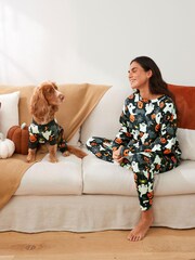 Black Pet Halloween Glow In The Dark Cotton Pyjamas - Image 2 of 3
