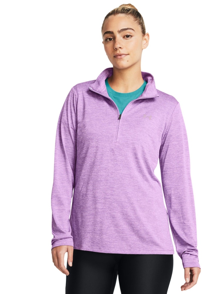 Under Armour Purple Tech Twist 1/2 Zip Top - Image 1 of 5 Under Armour Purple Tech Twist 1/2 Zip Top - Image 1 of 5